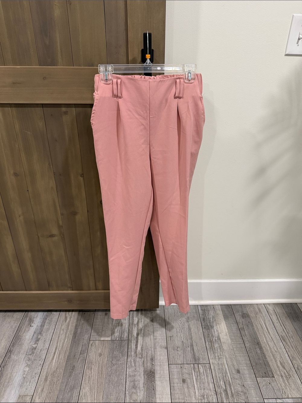 High-Rise Pink Tailored Women's Pants